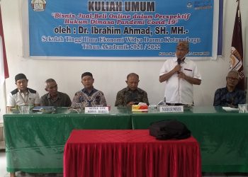 Kuliah Umum ‘Bisnis Jual Beli Online dalam Perspektif Hukum Dimasa Pandemi Covid 19″ oleh Dr. Ibrahim Ahmad, SH, MH