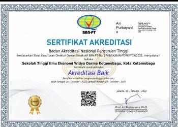 SERTIFIKAT AKREDITAS INSTITUSI PERGURUAN TINGG1 2022-2027